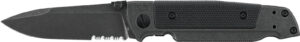 Walther Q5 Steel Frame Folder Blackwash Serrated
